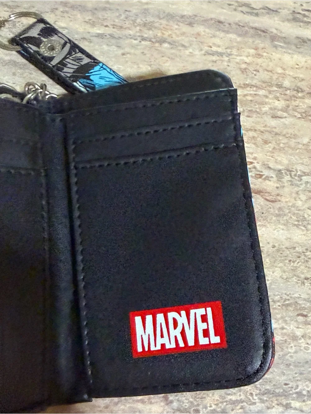 Marvel Comics Superhero Wallet with Chain - Multicolor